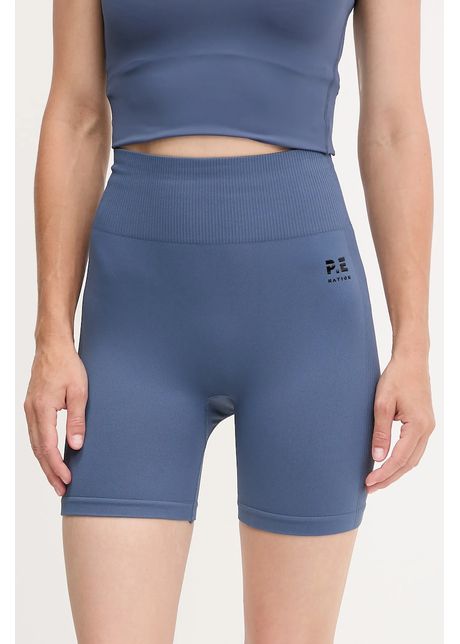 P.E Nation pantaloni scurți de antrenament Restore Seamless culoarea negru, uni, high waist, 243S296