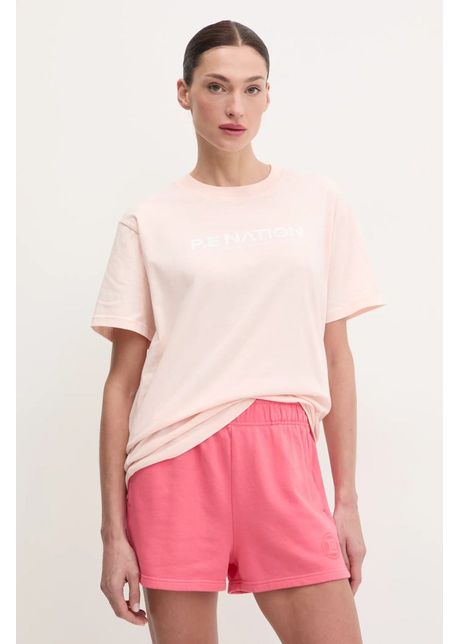P e nation tricou din bumbac aero ss tee femei culoarea roz 243t329