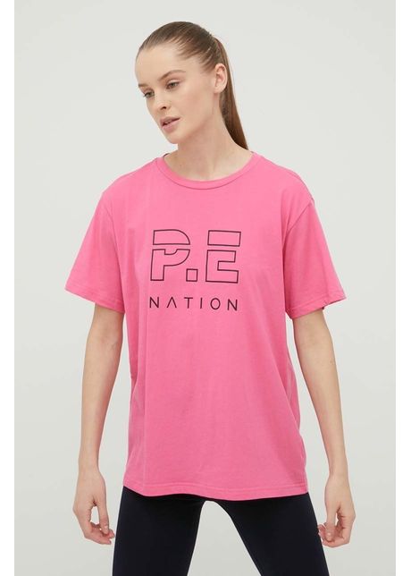 P e nation tricou din bumbac culoarea violet