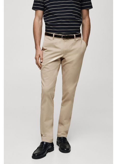 Pantaloni chino cu talie medie