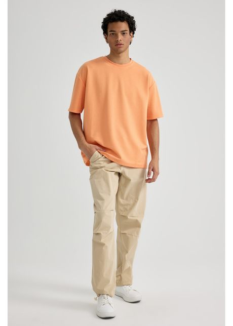 Pantaloni drepti cu talie elastica