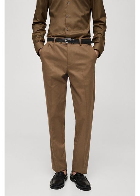 Pantaloni plisati din amestec de bumbac essentials