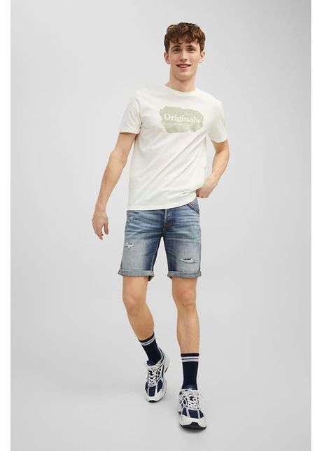 Pantaloni scurti regular fit de denim cu detalii deteriorate rick