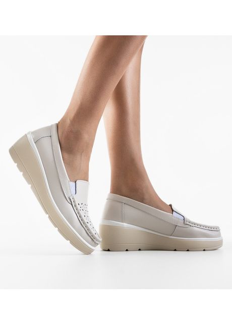 Pantofi casual atic albi