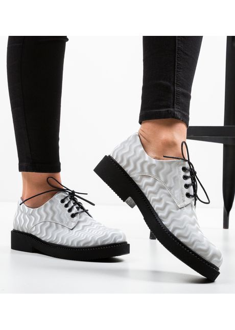 Pantofi casual cats argintii
