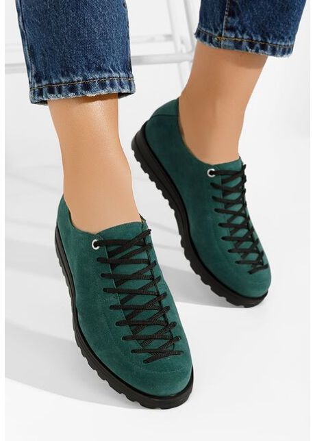 Pantofi casual dama piele modeva verzi