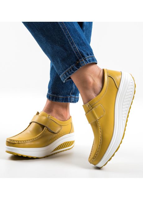 Pantofi casual marko galbeni