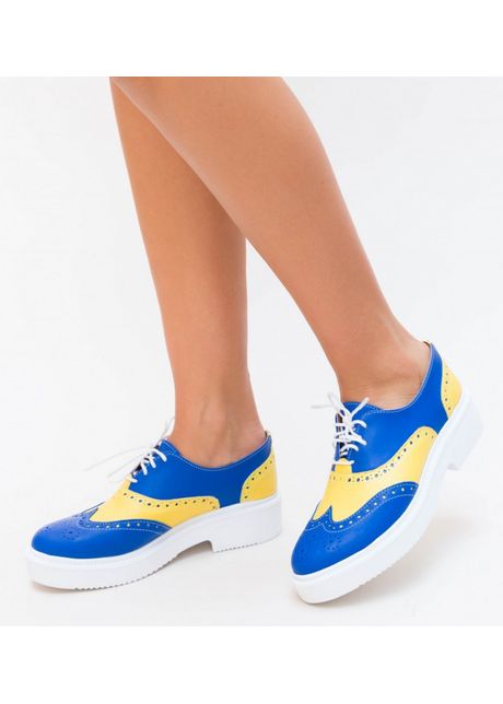 Pantofi casual oxi albastri