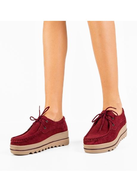 Pantofi casual sagrio grena