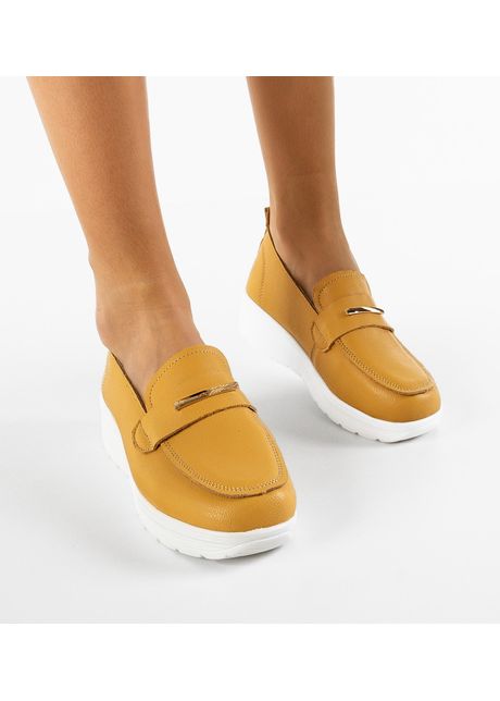 Pantofi casual vefra galbeni