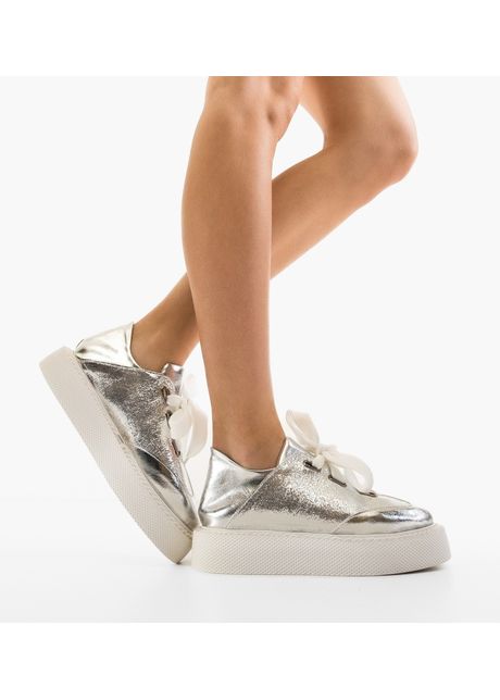Pantofi casual vynn argintii