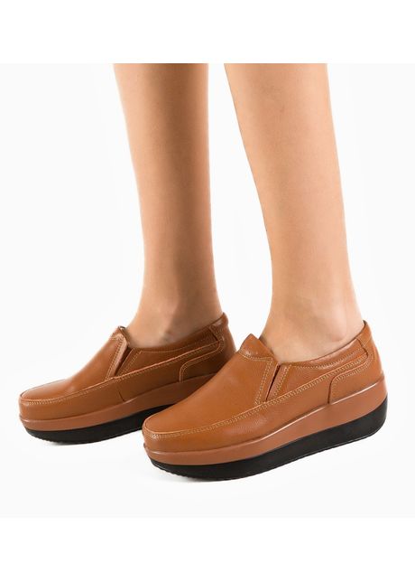 Pantofi casul freeman camel 2