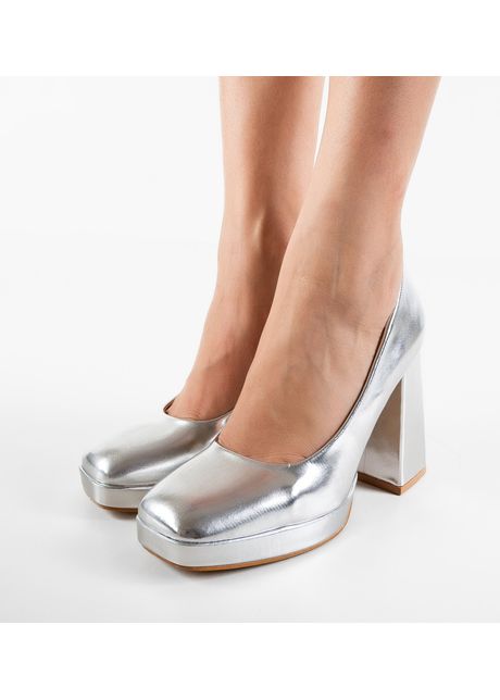 Pantofi dama violet argintii