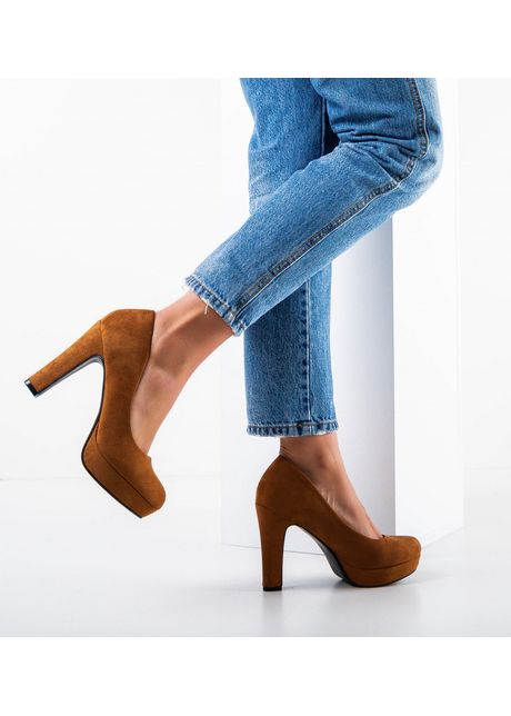 Pantofi heathe camel