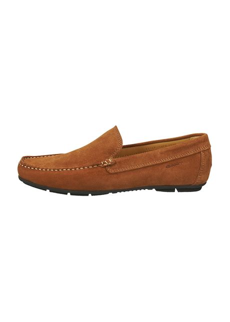 Pantofi loafer din piele intoarsa cu model uni