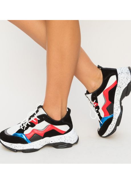 Pantofi sport dual albi