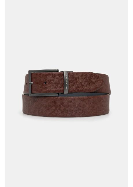 Paul shark curea de piele cu doua fete barbati culoarea maro 14316024