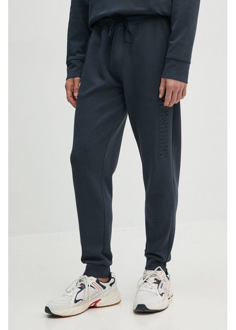 Paul shark pantaloni de trening culoarea albastru marin cu imprimeu 13311913
