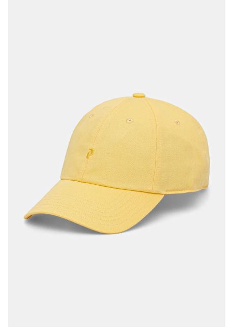 Peak performance apc de baseball din bumbac culoarea galben neted