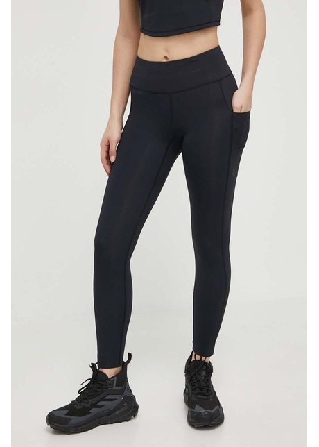 Peak performance leggins sport power femei culoarea negru neted