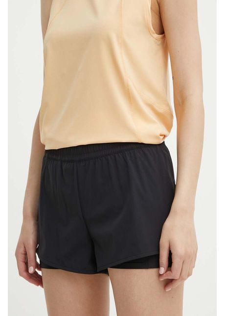 Peak performance pantaloni scurti sport light femei culoarea negru neted high waist