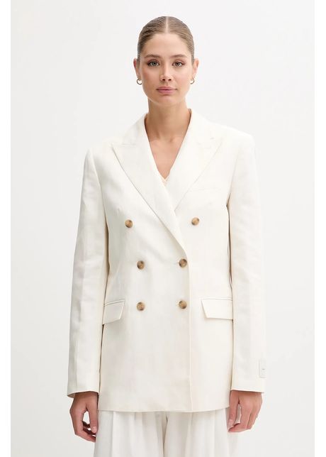 Pedro del hierro vest culoarea bej un singur r nd de nasturi 4539645