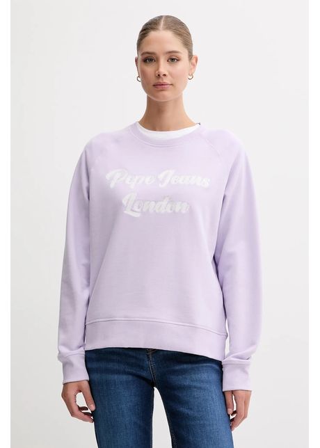 Pepe jeans bluz culoarea violet cu imprimeu pl581524