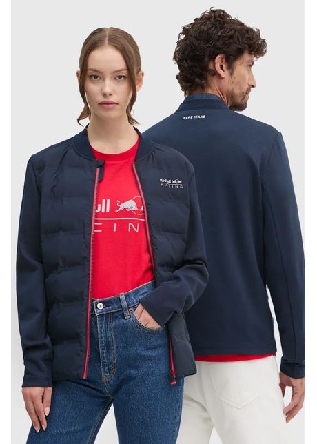 Pepe jeans bluz red bull racing x pepe jeans culoarea bleumarin cu imprimeu ru490001