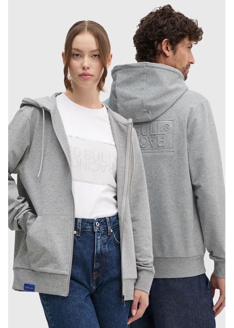 Pepe jeans bluz red bull racing x pepe jeans culoarea gri cu glug cu imprimeu ru580005