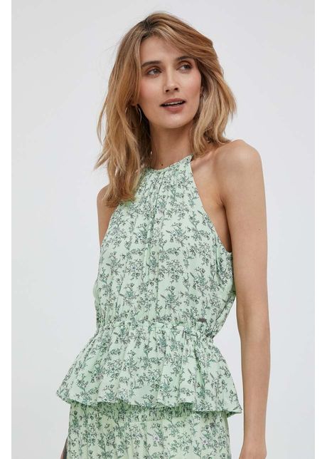 Pepe jeans bluza femei culoarea verde modelator
