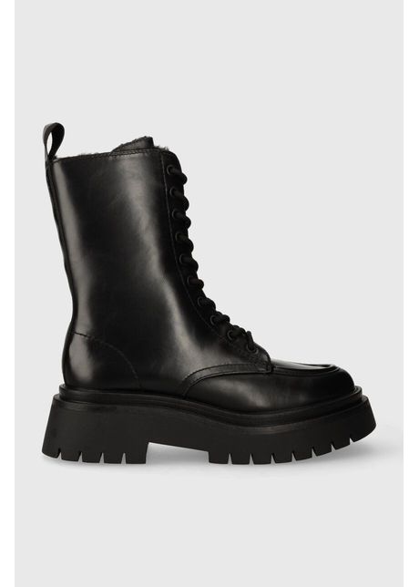 Pepe jeans bocanci queen bet femei culoarea negru cu toc plat izolat pls50496