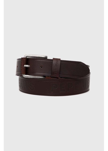 Pepe jeans curea de piele dayton belt barbati culoarea maro pm021027