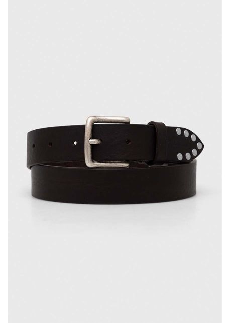 Pepe jeans curea de piele leroy barbati culoarea maro
