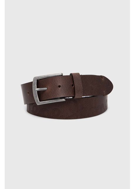 Pepe jeans curea de piele palmer belt barbati culoarea maro pm021024