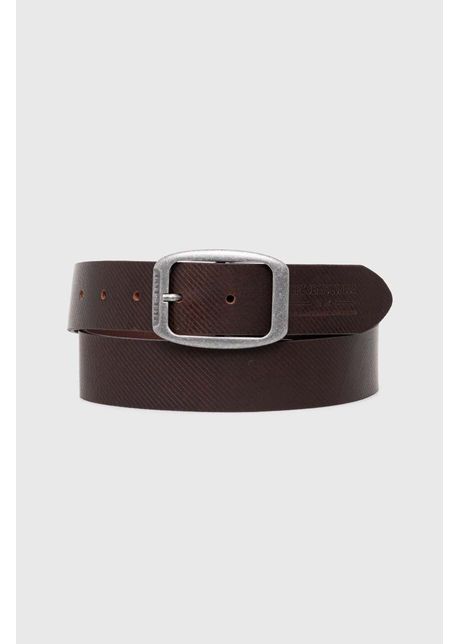 Pepe jeans curea de piele wade belt barbati culoarea maro pm021025