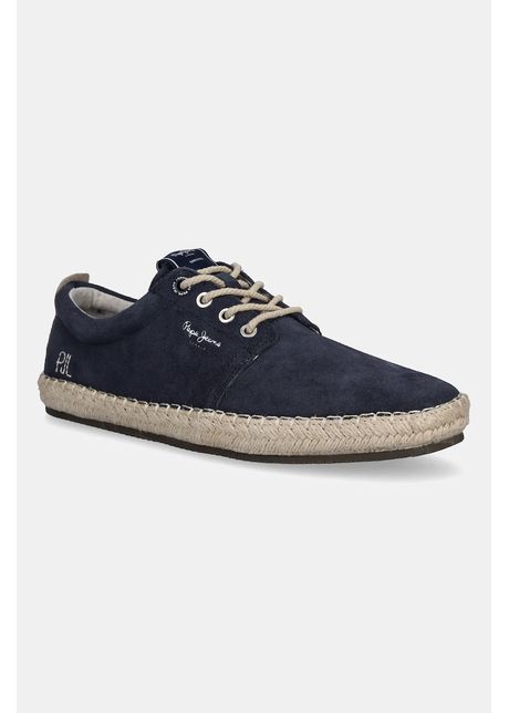 Pepe jeans espadrile din piele ntoars tourist west culoarea bleumarin pms10336