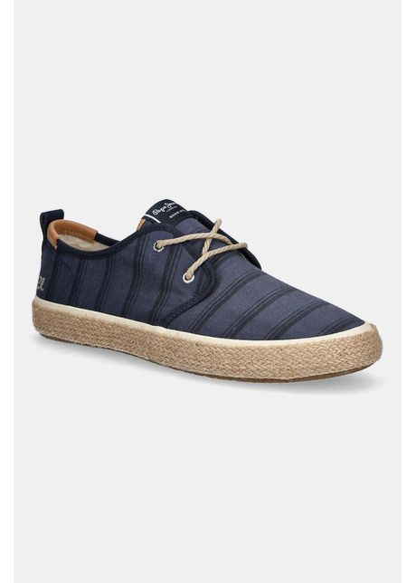Pepe jeans espadrile port lines culoarea bleumarin pms10331