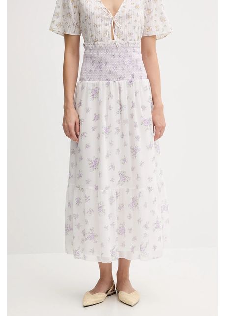 Pepe jeans fust culoarea alb maxi evaza i pl901223