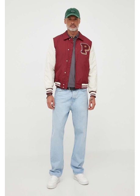 Pepe jeans geaca barnold barbati culoarea bordo de tranzitie