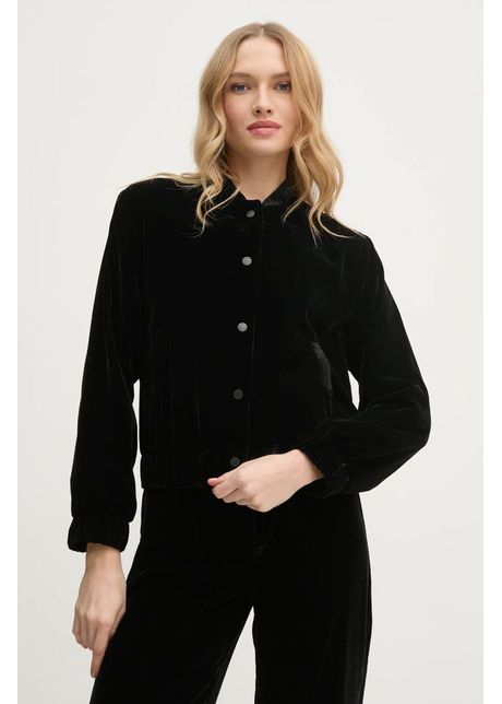 Pepe jeans geaca bomber fallon femei culoarea negru de tranzitie pl402501