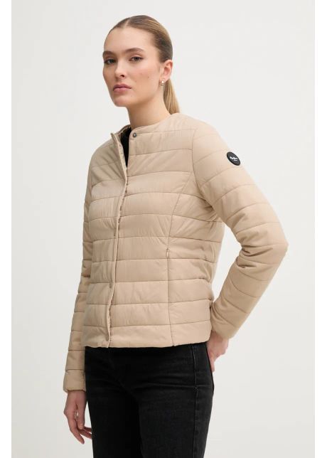 Pepe jeans geaca jane culoarea bej de tranzitie pl402585