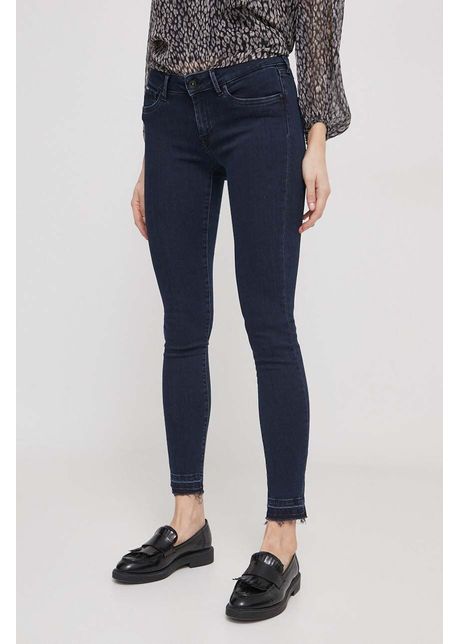 Pepe jeans jeansi femei culoarea albastru marin