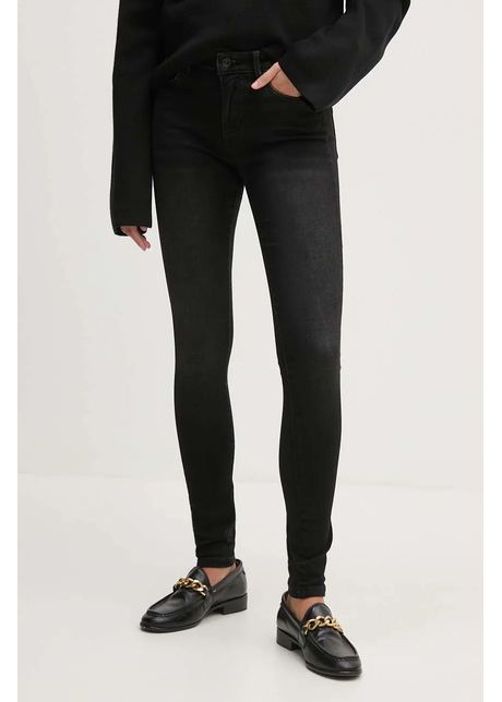 Pepe jeans jeansi skinny jeans mw femei culoarea negru pl204728xh0