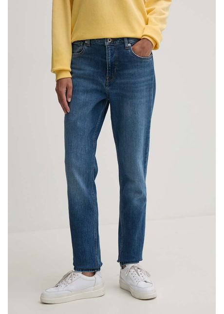 Pepe jeans jeansi tapered jeans hw femei culoarea albastru marin pl204591hv3