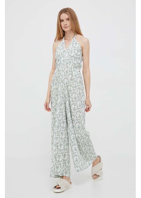 Pepe jeans salopeta culoarea verde cu decolteu in v