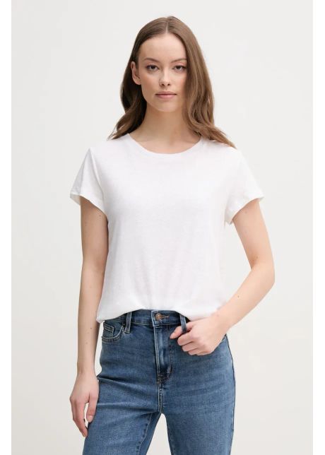Pepe jeans tricou de in megan femei culoarea alb pl506049