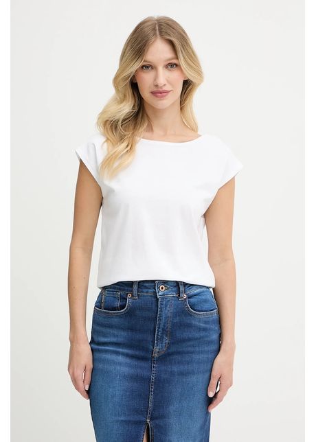 Pepe jeans tricou din bumbac culoarea alb cu spate descoperit pl506117