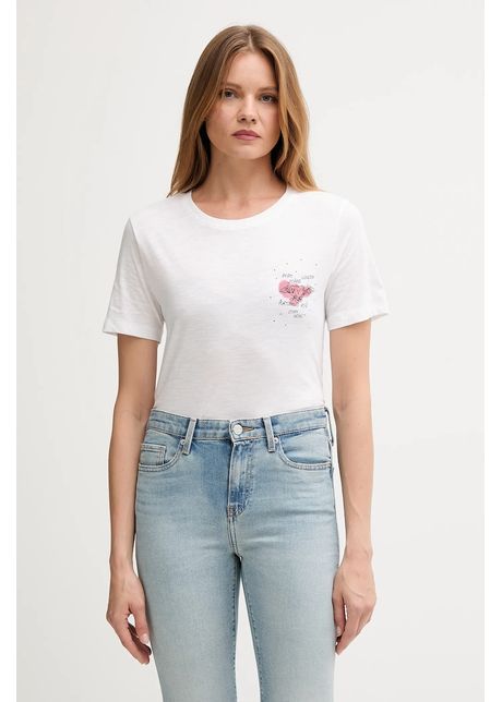 Pepe Jeans tricou din bumbac culoarea alb, PL5000021