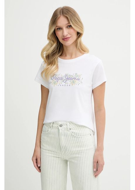 Pepe jeans tricou din bumbac culoarea alb pl506120
