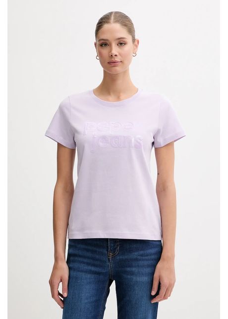 Pepe jeans tricou din bumbac culoarea violet pl506113